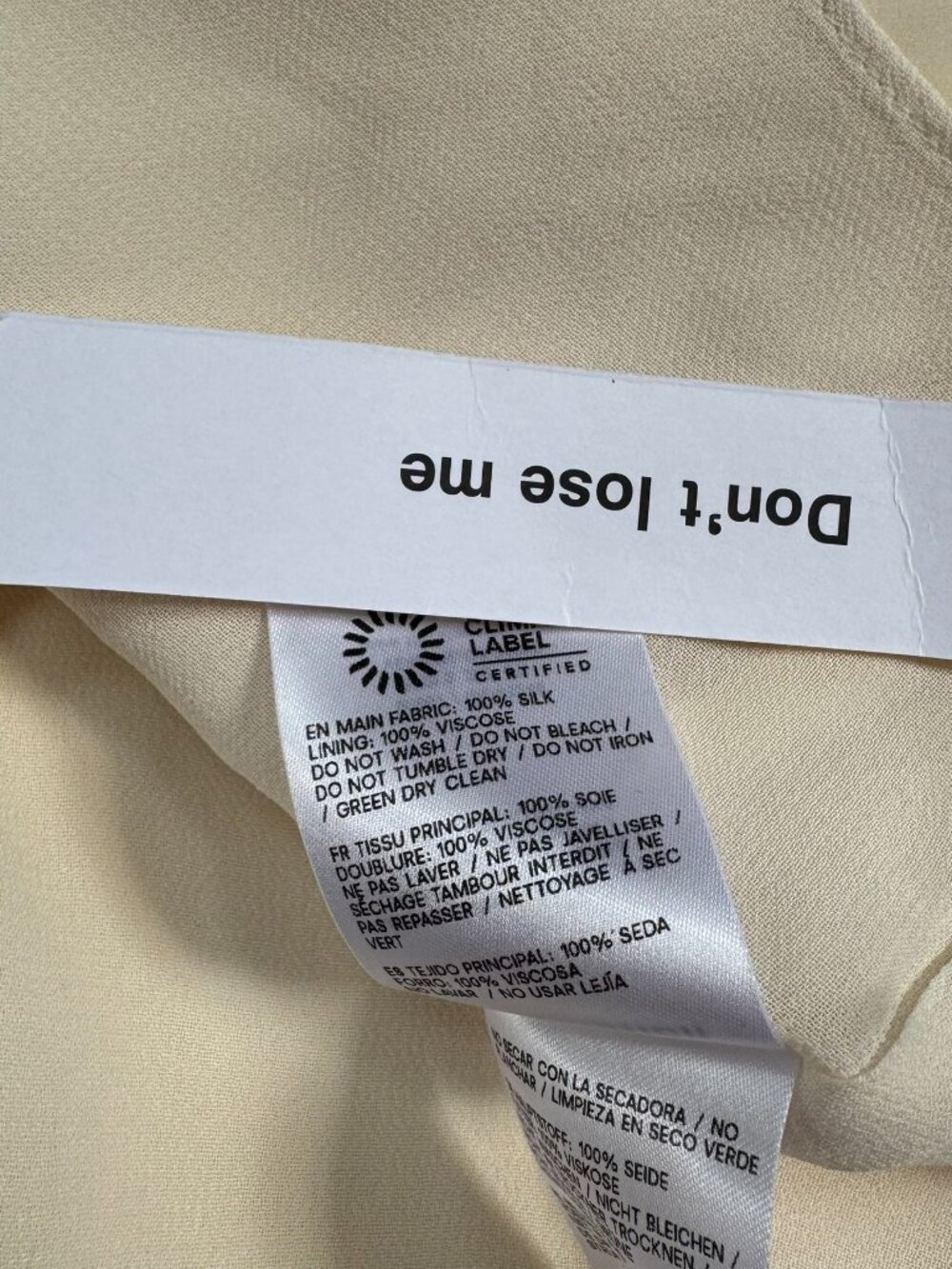 NWT Reformation x Camille Rowe Astrid Silk Dress Cream 0 - Picture 11 of 14